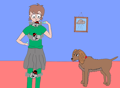 Jane has Shame Shadows around her and tries to erase them.